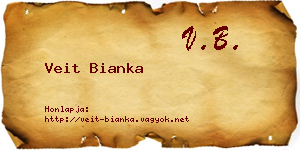 Veit Bianka névjegykártya